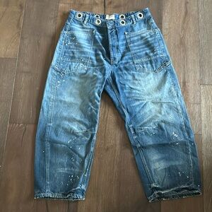 Free People Moxie Barrel Distressed Jeans 32